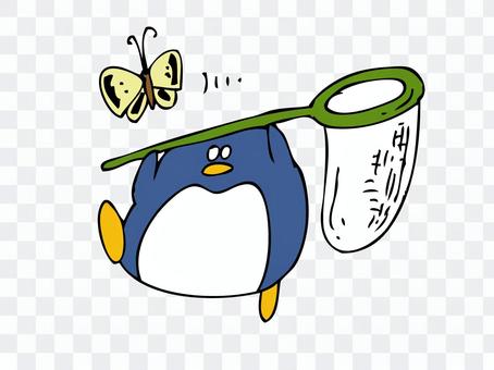 Penguins catching butterflies Penguins catching butterflies