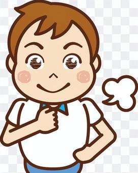 Leave it to me!・ Elementary school students, boys, short sleeves Leave it to me!・ Elementary school students, boys, short sleeves