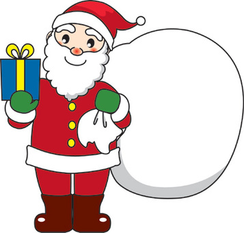 Santa Claus with a gift Santa Claus with a gift