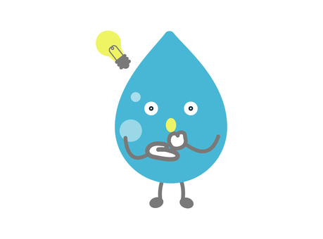 Energetic water character, flash Energetic water character, flash
