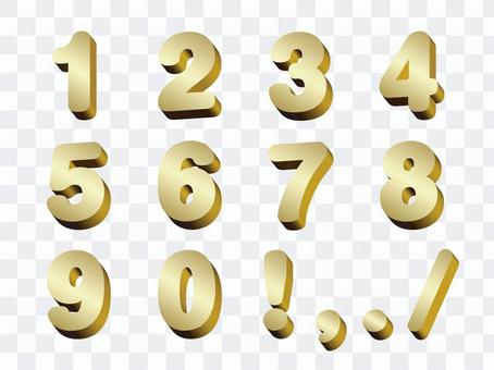 Three-dimensional figure gold 2 Three-dimensional figure gold 2
