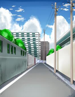 Residential street background Residential street background