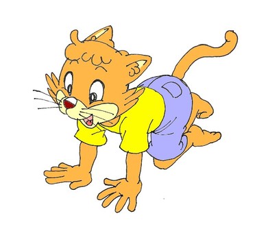Anthropomorphic cat pose Anthropomorphic cat pose