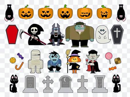 Cute Halloween illustration set 01 Cute Halloween illustration set 01