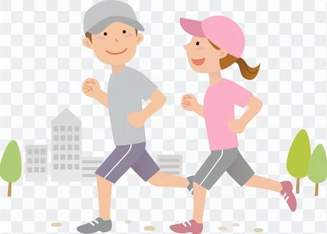 70402, Men and women, jogging 1 70402, Men and women, jogging 1