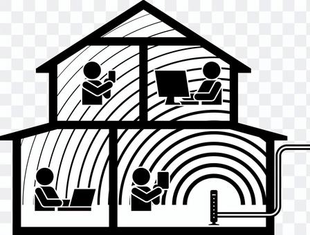 家庭 wifi 無線lan 説明図 家庭 wifi 無線lan 説明図