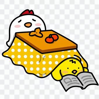 Parent-child of chicken: warm and weeping Parent-child of chicken: warm and weeping
