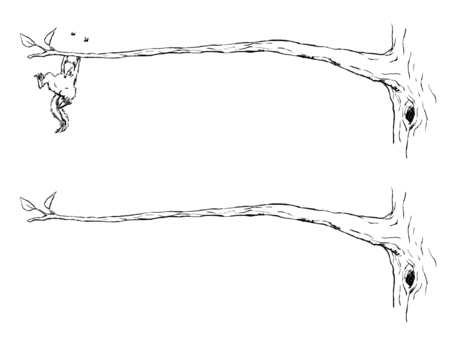 Decorative ruler (squirrel) monochrome Decorative ruler (squirrel) monochrome