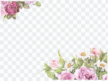 Letter background - impressive rose frame Letter background - impressive rose frame