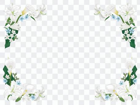 White flower frame 01 White flower frame 01