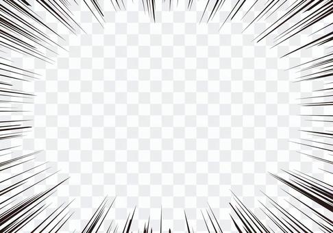 集中線(定番)線細め・空白多めver 集中線(定番)線細め・空白多めver