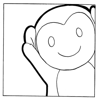 Monkey coloring book Monkey coloring book