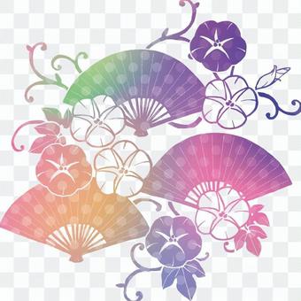 Fan morning glory crest (pop · polka dot) Fan morning glory crest (pop · polka dot)