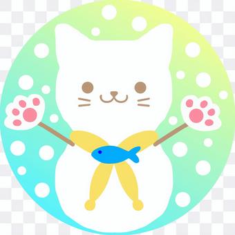 Snowman cat Snowman cat