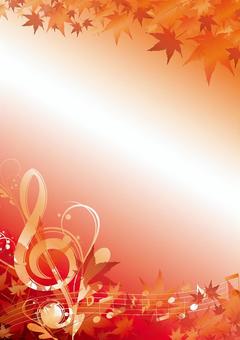 Autumn tone symbol frame vertical type Autumn tone symbol frame vertical type