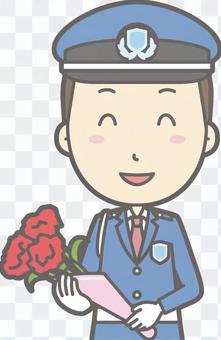 Security guard - bouquet - bust Security guard - bouquet - bust