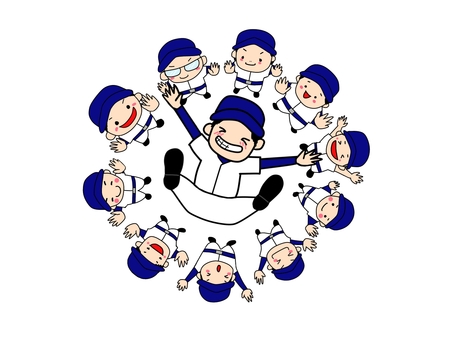 Raised baseball boy Raised baseball boy