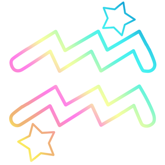 Aquarius with rainbow-colored gradation Aquarius with rainbow-colored gradation