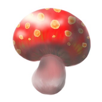 Illustration of red poisonous mushroom Illustration of red poisonous mushroom