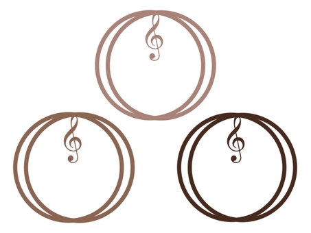 Frame with treble clef Frame with treble clef