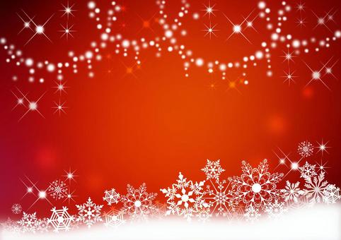 Snow crystal _ red background Snow crystal _ red background