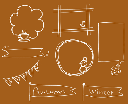 Handwritten style parts collection (maroon) that you want to use in the fall and winter Handwritten style parts collection (maroon) that you want to use in the fall and winter