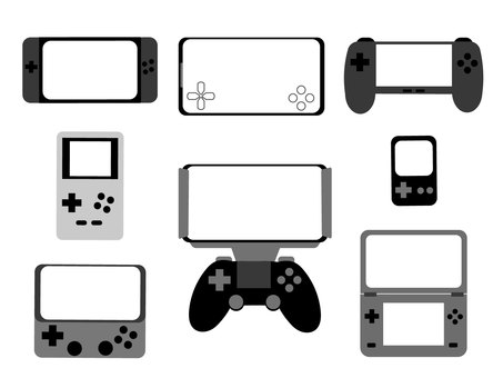 Smartphone game Handheld game console Frame set 1 Smartphone game Handheld game console Frame set 1