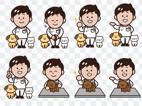 Illustration set of animal hospital Illustration set of animal hospital