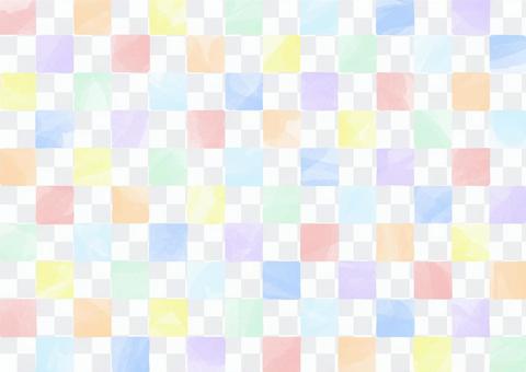 Hand drawn style colorful checkered pattern Hand drawn style colorful checkered pattern