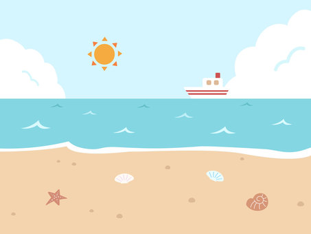 Simple cute sea background material Simple cute sea background material