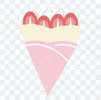 Strawberry crepe Strawberry crepe