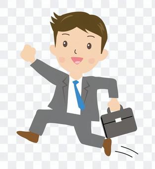 Running businessman Running businessman