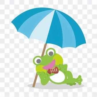 Frog to eat squid roast Frog to eat squid roast