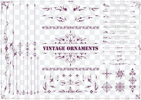 Vintage ornament set 01 Vintage ornament set 01