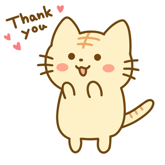 Tabby cat standing and saying thank you Tabby cat standing and saying thank you
