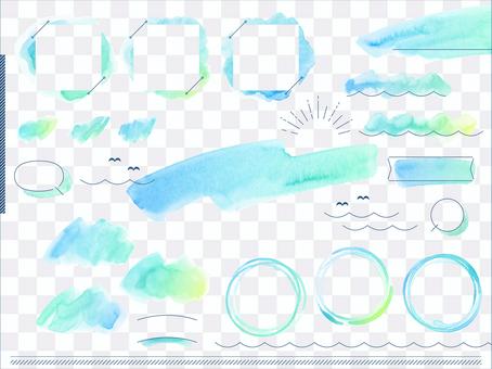 Watercolor layout_sea color 3 Watercolor layout_sea color 3