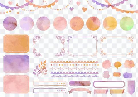 Watercolor material 025 frame set Watercolor material 025 frame set
