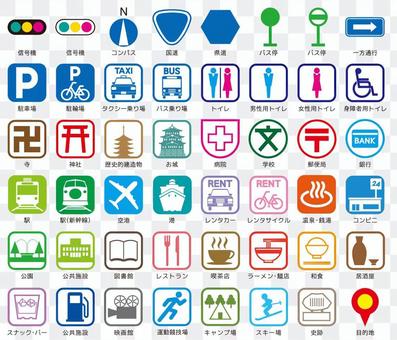 Icon set for map Icon set for map