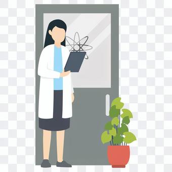 Female doctor with medical record Female doctor with medical record