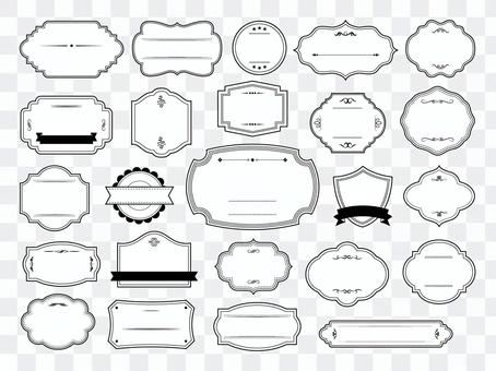 Simple western style line drawing frame Simple western style line drawing frame