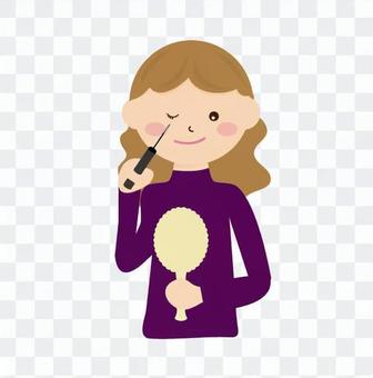 A woman to make up A woman to make up