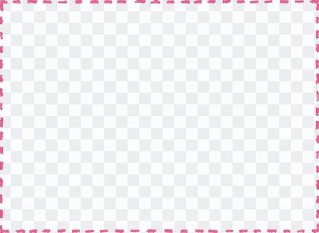 Crayon touch stitch frame 1 pink Crayon touch stitch frame 1 pink