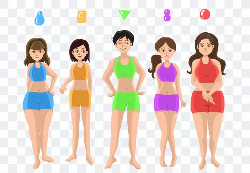 Whole body illustration by female skeleton Whole body illustration by female skeleton