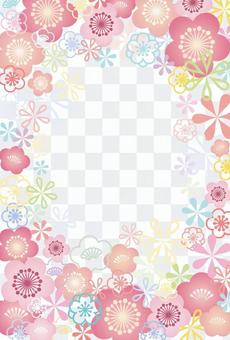 Japanese plum pattern frame Japanese plum pattern frame