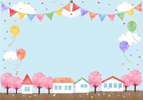Street Flag _ Pastel _ Background 1865 Street Flag _ Pastel _ Background 1865