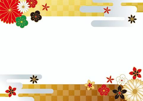New Year _ and handle _ lattice _ gold _ background New Year _ and handle _ lattice _ gold _ background