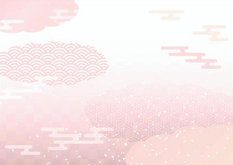 きらびやかな和柄の背景イラスト02 きらびやかな和柄の背景イラスト02