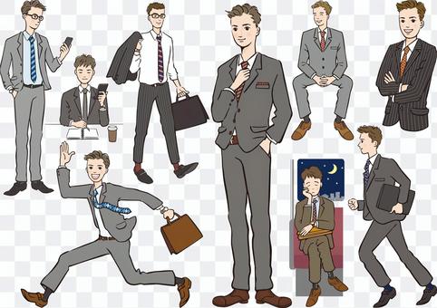 Men suit businessman Men suit businessman