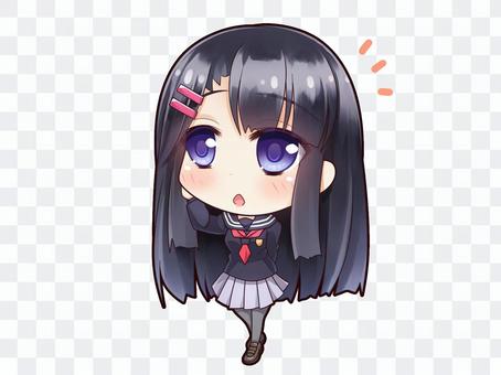 Uniform of black hair girl _ A 2 Uniform of black hair girl _ A 2