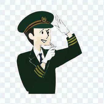 A station attendant A station attendant